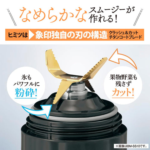Zojirushi Thermos Blender, 1.0L, Crushes Ice, Lightweight and Durable, Simple, Matte Finish, Greige, BM-SA10AM-HC