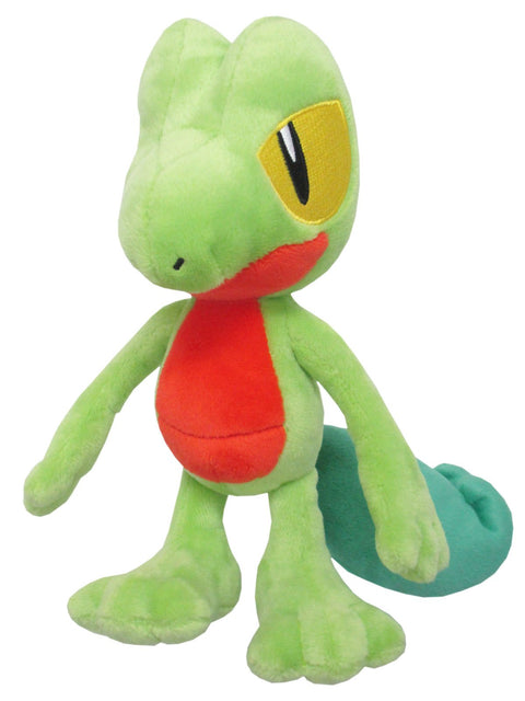 Sanei Boeki PP66 Pokémon Plush Toy, Treecko, Size S, Height 7.5 Inches (19 cm)