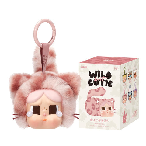 POP MART CRYBABY Wild but Cutie 系列 - 毛绒玩具挂件【1件】 Pop Mate Gachacha 百叶窗 盒装 手办 塑料模型 高级 玩具 PVC 软乙烯基 原创 人物 生日礼物