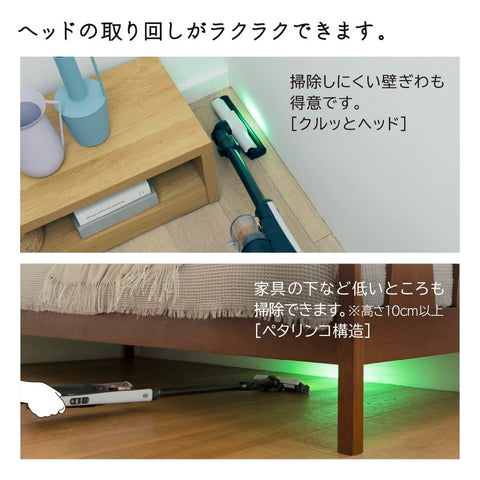 Cyclone Cordless Stick Cleaner, Super Stick, Light Gray, Hitachi PV-BS1M(H)