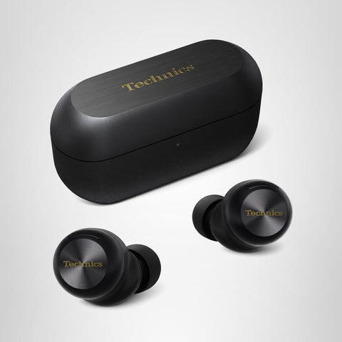 Technics EAH-AZ100-K Wireless Earphones, Black, Magnetic Fluid, Live Sound Quality, Bluetooth, Noise Canceling, 3 Devices, Multi-Point, IPX4, LDAC Compatible, High Resolution Sound Quality Playback,