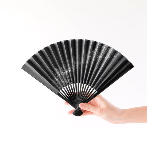 Japanese Folding Fan with Silver Leaf “Hakuzu”