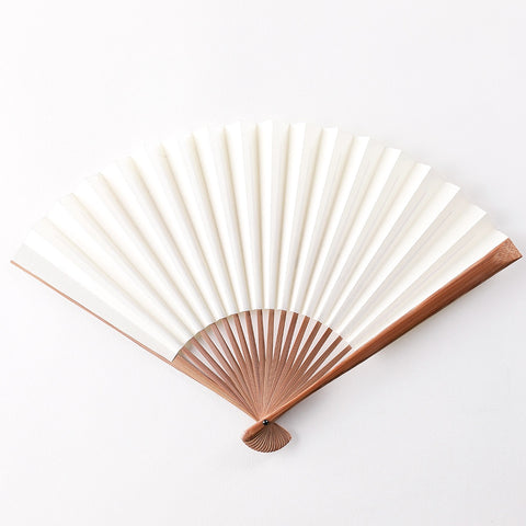 Japanese Folding Fan with Silver Leaf “Hakuzu”