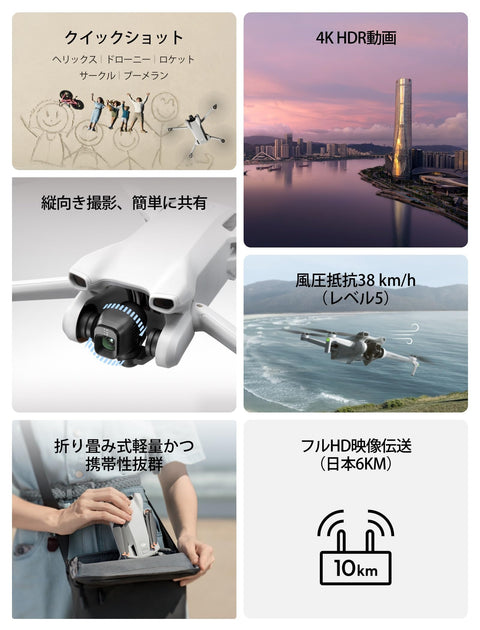 DJI Mini 3 Camera Drone with N1 Remote Controller, Small, Remote ID Compatible, 4K HDR Video Recording, 38-Minute Flights, Vertical Shooting, Intelligent Functions, Foldable, Lightweight, Gray