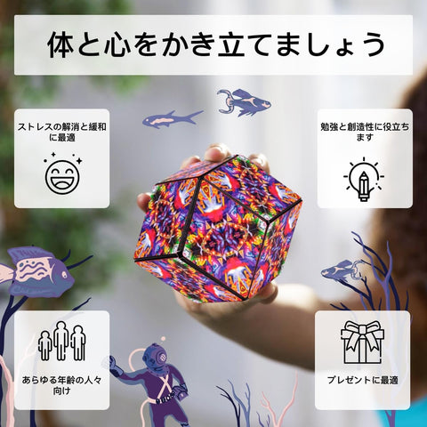SHASHIBO塑型變速箱 - 獲獎,已獲得專利的Figet Cube ,36個稀有磁吸 - 變形為70多個形狀 (Dryer Portal)