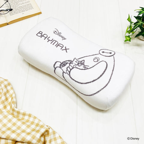 MORIPiLO 4621195 Morishita Memory Foam Pillow, Disney Bay Max, 5.9 x 12.2 inches (15 x 31 cm), Lumbar, Backrest, Support, Stuffed Toy, Cushion, Character Goods, Pastel Ivory
