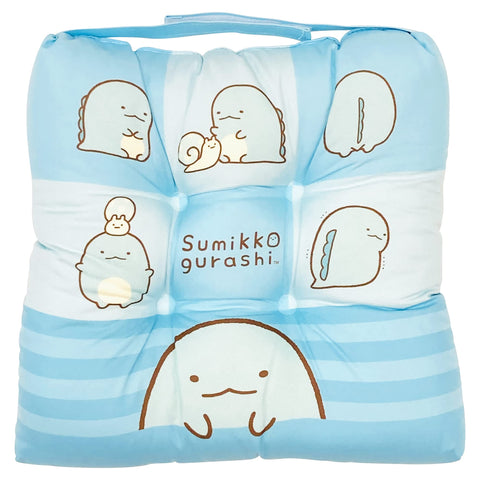 MORIPiLO 4620816 Morishita Sumikko Gurashi Tokage Seat Cushion, 11.8 x 11.8 inches (30 x 30 cm), Children, School, Kindergarten, Girl, Character Goods, Blue