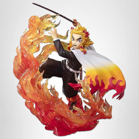 Figuarts ZERO Demon Slayer Kyojuro Rengoku - Flame Breathing Figurine, Approx. 7.1 inches (180 mm), PVC & ABS Painted Complete Figure