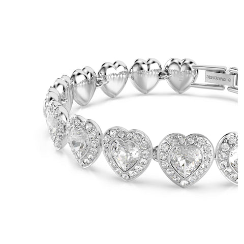 [Official] [Swarovski] Ariana Grande x Tennis Bracelet, Mixed Cut, Heart, White, Rhodium Plating, Crystal, No Gemstone