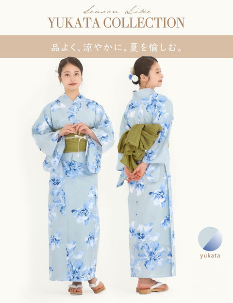 [NISHIORI] 二部式浴衣 レディース セパレート 浴衣単品 簡単着付け 夏祭り 花火大会 女性用 トレンド柄 和モダン 着崩れしにくい