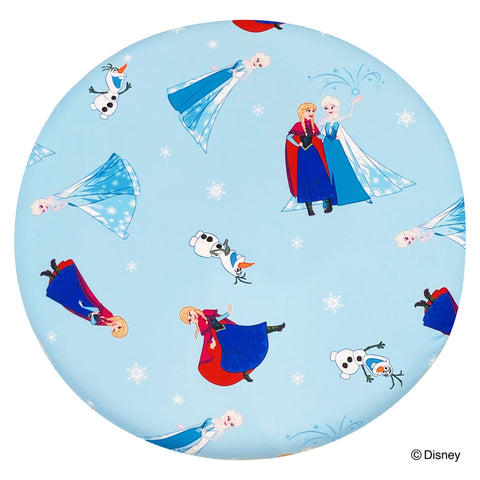 MORIPiLO 4621382 Disney Frozen Zabuton Chair Cushion, 15.7 x 15.7 inches (40 x 40 cm), Round, Cooling Sensation, Memory Foam, Character Goods, Disney Princess, Blue