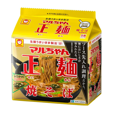 マルちゃん正麺 焼そば 5食パック ( 110g×5袋×6個 計30個 / やきそば 袋麺 ) 即席 ソース焼きそば インスタントラーメン ( ノンフライ麺 / ふりかけ付き ) 箱買い 東洋水産
