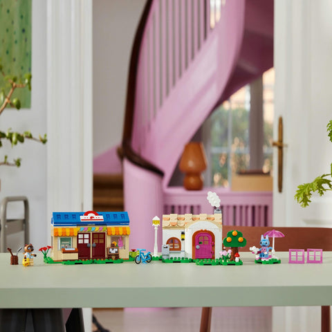레고 (LEGO) 애니멀 크로싱: 타누키 숍 앤 부케 하우스 장난감, 생일 선물, 블록, 여아, 남아, 아동, 7세, 8세, 어린이, 9개의 초등학생 게임, 역할 놀이, 놀이방 77050