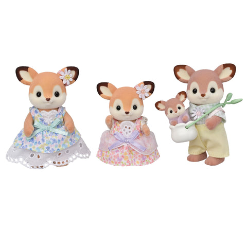 EPOCH Sylvanian Families FS-53 Deer Family Dolls, Safety Toy Mark Certified, Toy for Ages 3 Years and Up, Dollhouse