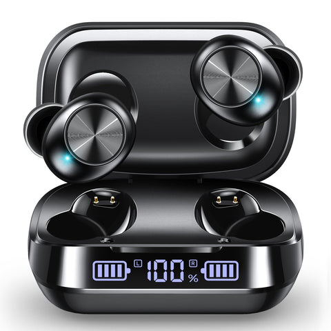 Ysobook Bluetooth Wireless Earphones, Bluetooth Earphones, 2025 Upgraded Version, 48 Hours of Continuous Playback, Hi-Fi, Automatic Pairing, Bluetooth 5.3, LED Display, AAC/SBC, Single Earphones