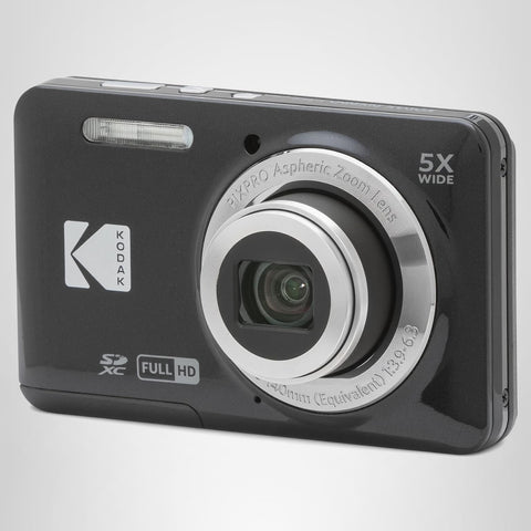 코닥 픽스프로 프렌들리 줌 FZ55-BK 16MP 디지털 카메라 옵티컬 줌 5x 28mm 와이드 앵글 2.7" LCD 스크린 (블랙)