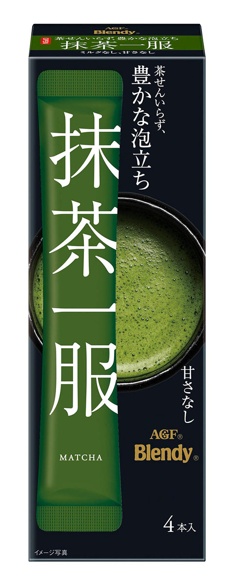 AGF Blendy Matcha Ippo, No Milk, 4 Bottles x 6 Boxes [Powdered Matcha] [Sugar Free] 7.5 g (24 x 24)