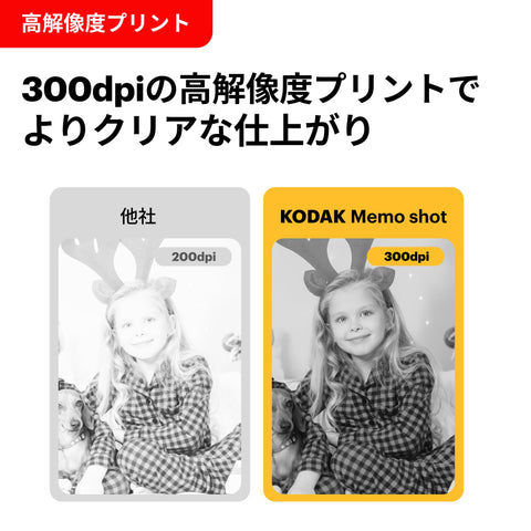 コダック KODAK Memo Shot ERA トイインスタントデジタルカメラ、ラベルプリンター (イエロー, カメラ本体＋1ロール)