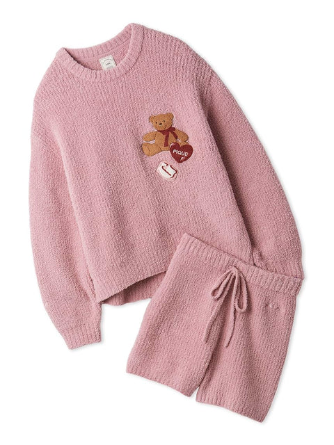 Gelato Pique PWNT255191 Women's Baby Moco Bear Sara Pullover & Shorts Set