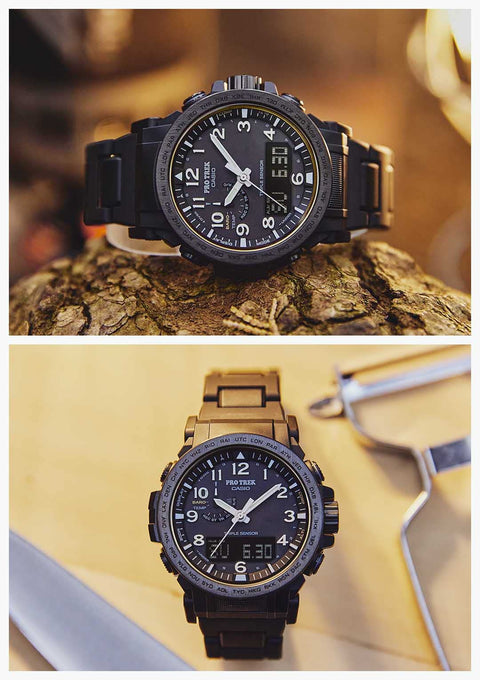 Casio PRW-51FC-1JF Men's Wristwatch, Climber Line, Radio Solar, Biomass Plastic, Black, Field Composite Band, Field Composite Band / Black