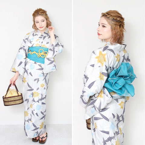 Fuuka Two-Part Separate Yukata, Single Item, For Women, Adult, One Size Fits All
