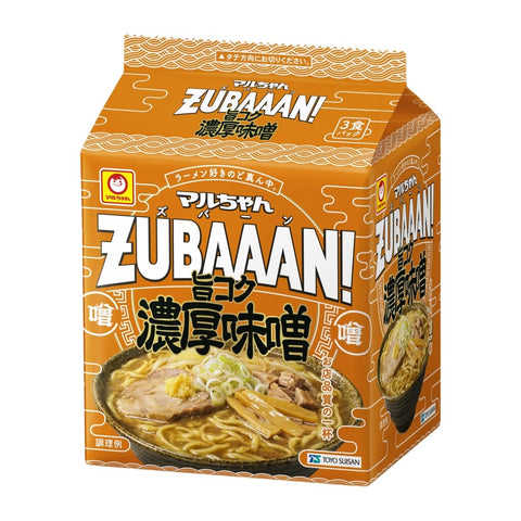 Maru-chan ZUBAAAN! Rich Miso, 3 Servings Pack x 9 Bags