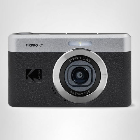 코닥 픽스프로 C1 - 울트라 컴팩트 디지털 카메라 | 13MP BSI CMOS, 4배 줌, 2.8인치 LCD 스크린, LED 플래시, 내장 배터리 - 블랙
