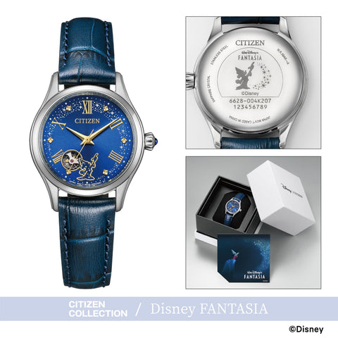 Citizen PR1040-02L Wristwatch, Disney Collection, Motif: Disney FANTASIA, Mechanical, Mechanical Watch, Waterproof, Blue
