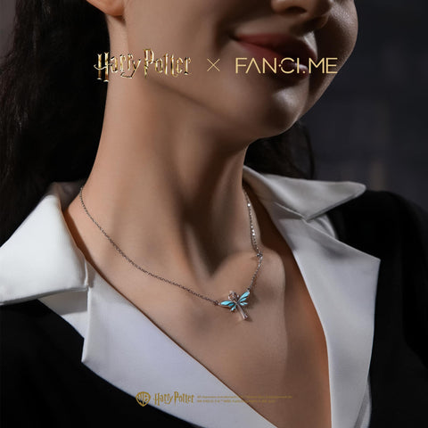 FANCIME x Harry Potter 公式コラボ 空飛ぶ鍵 ネックレス フライングキー 夜光 蓄光 シルバー 地金 ハリー・ポッター 専用ボックス ハロウィン クリスマス プレゼント