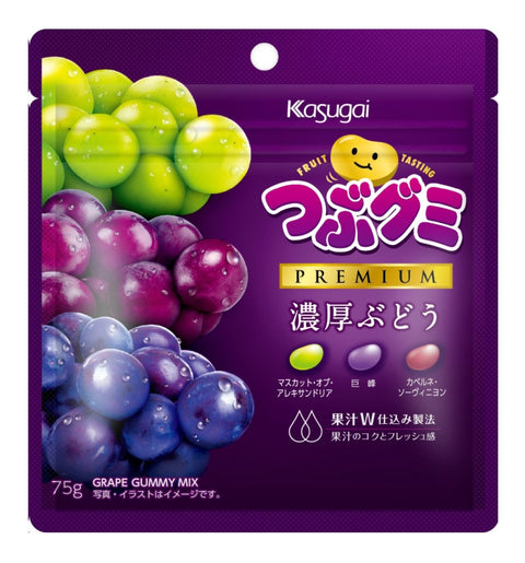 春日井製菓 顆粒軟糖 PREMIUM濃厚葡萄 75克×10袋