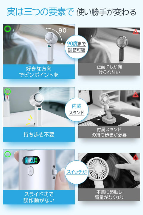 Portable Electric Fan, Ultra-High Speed Storm [-25℃ Instant Cooling, 10000mAh Large Capacity] Handheld Fan with Cooling Plate, 100-Level Wind Power Adjustment, 4-Way Use (Handheld/Necklace/Tabletop