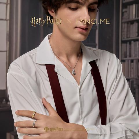 FANCIME x Harry Potter 官方合作款 女士 男士 戒指 葛萊分多 斯里薩林 雷文克羅 快樂粉撲 戒指 霍格華茲四宿舍 可調 戒指 開放 銀 金色 萬聖節 聖誕節 禮物