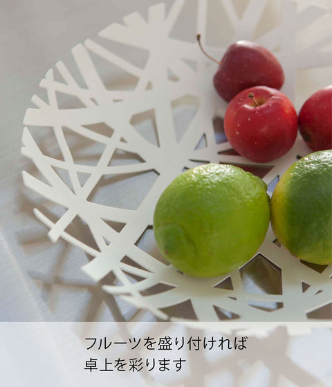 YAMAZAKI 家用塔水果碗 白色 2497
