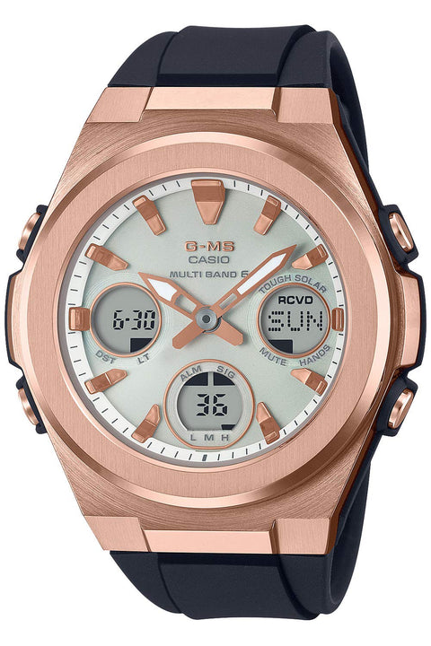 Casio Wristwatch, G-Steel & G-MS GST-W110MS / MSG-W600, black/black (pink gold)