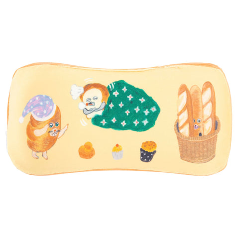 MORIPiLO 4621500 Bread Dribble Memory Foam Pillow, 6.3 x 13.0 x 3.1 inches (16 x 33 x 8 cm), Lumbar, Backrest, Support, Stuffed Toy, Cushion, Character Goods, Brown, Morishita