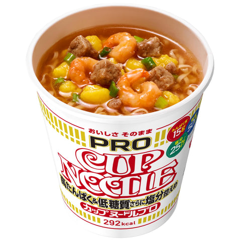 Cupnoodle PRO High Protein & Low Sugar Content and Low Salt Content (Delicious Tasty) Nissin Foods Cup Noodles, 2.6 oz (75 g) x 12 Packs