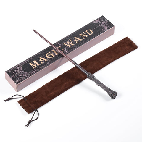 MUMAREN ハリーポッター 杖 魔法の杖 コスチューム用小物 小道具 ハリポタ杖 忠実に再現 コスプレ 誕生日プレゼント 呪文 マジック 杖ケース 収納袋付き (ハリーポッター), THY00870
