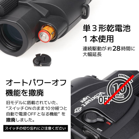 ケンコー(Kenko) 防振双眼鏡 Vc Smart 14×30 Light 倍率14倍 電動式手ブレ補正機能 連続使用時間約28時間 ストラップ・ケース付属 407059 【限定モデル】
