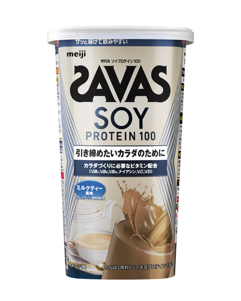 SAVAS Soy Protein 100 Milk Tea Flavor, 7.8 oz (224 g), Meiji