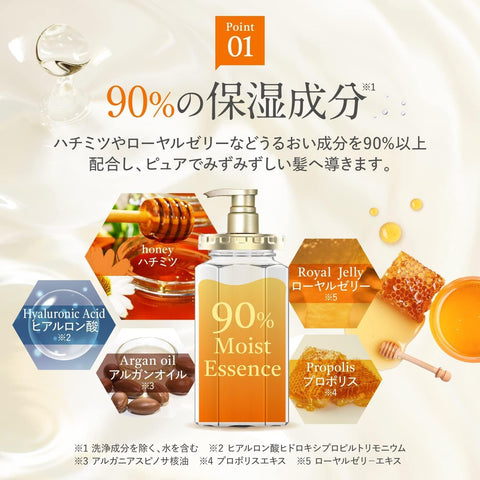 [Limited Set] & Honey Melty Moist Repair 3-Piece Set [Shampoo/Treatment/Hair Pack] Honey Swell Care for Adjusting Swells and Waves