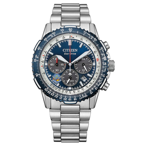 Citizen CA4665-59L Promaster Wristwatch, Limited Model, Blue Impulse, 20 ATM, Waterproof, Limited Box, Eco-Drive, Aviation Calculator, Chronograph, Analog, Second Hand, Date, Solar, Blue, Blue, Men's