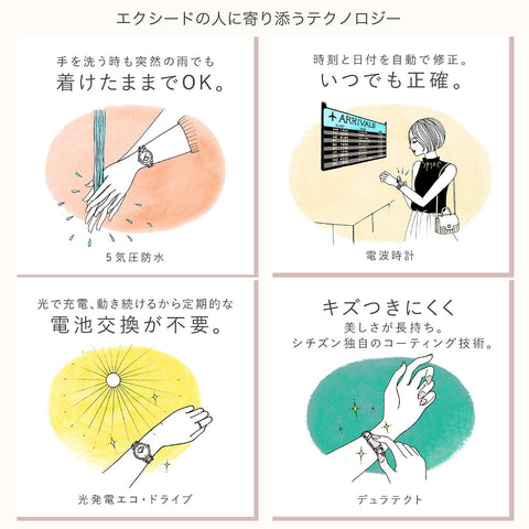 手表 女士 xC 电波手表 mizu collection 超级钛, 琥珀黄/灰