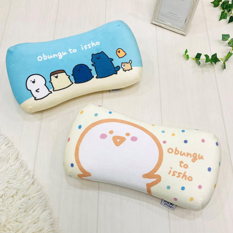 MORIPiLO 4621551 Stationery Memory Foam Pillow, 6.3 x 13.0 x 3.1 inches (16 x 33 x 8 cm), Supports Plush Toy, Cushion, Character Goods, Yellow, Morishita