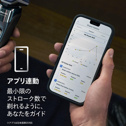 【肌にやさしい】フィリップス 電動シェーバー 7000シリーズ 洗浄機付きモデル 電動 髭剃り メンズ (45枚・回転式/SkinIQテクノロジー・お風呂剃り & 丸洗い可) S7882/51 アイスブルー 【Amazon.co.jp限定】