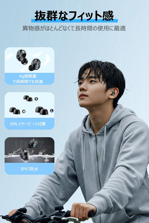 Ysobook Bluetooth Wireless Earphones, Bluetooth Earphones, 2025 Upgraded Version, 48 Hours of Continuous Playback, Hi-Fi, Automatic Pairing, Bluetooth 5.3, LED Display, AAC/SBC, Single Earphones