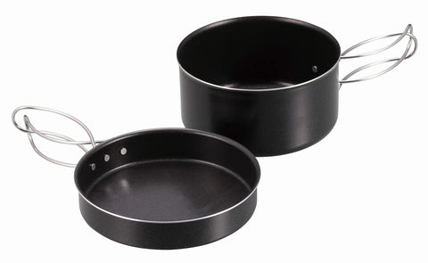 キャプテンスタッグ(CAPTAIN STAG) クッカー 鍋 フライパン プレート アルミ製 マウントクッカー 日本製 燕三条産 ブラック