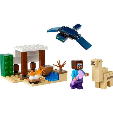 LEGO Minecraft 21251 Steve’s Desert Expedition Minecraft Toy for Kids, Elementary School Students, Camel, Great as Gift, Lego Blocks, Unisex, Ages 5 to 6