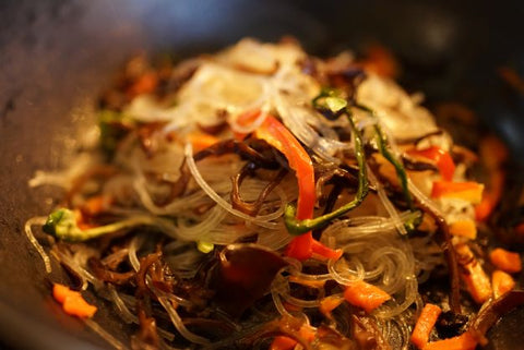 Wood Ear Mushroom Japchae (Korean stir-fried noodles)