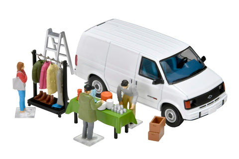 TOMYTEC GEO COLLE 64#汽車卡扣26a 交換Meat ABS樹脂、PVC制人偶・小物套裝 + 1/64比例壓鑄迷你車套裝 333845