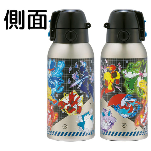 Skater STCH6-A Children's Stainless Steel Water Bottle, Direct Drinking, 20.2 fl oz (600 ml), Lightweight Type, For Boys, Cold Insulation, Sports Bottle, For Kids